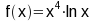 f(x) = x^4 log(x)