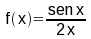 f(x) = sin(x) / (2x)
