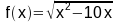 f(x) = sqrt(x^2-4x)