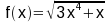 f(x) = sqrt(3x^4+x)